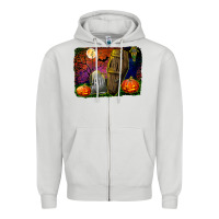 Dove Grey headstone and coffin background Zipper Hoodie - BundleAndBundleShop