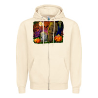 Sandshell headstone and coffin background Zipper Hoodie - BundleAndBundleShop