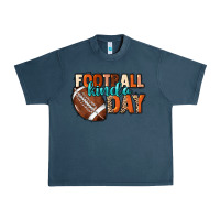 Midnight Navy Football kinda day Urban Heavy Tee - NancyCooperArtShop