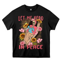 Black let me read in peace Heavy Core Tee - MaliasSmallBusiness