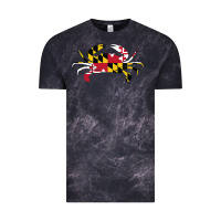 Cloud Black Maryland Crab State Pride Flag Vintage Tee - maiPhamDesign