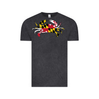Vintage Black Maryland Crab State Pride Flag Vintage Tee - maiPhamDesign