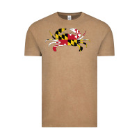 Vintage Coffee Maryland Crab State Pride Flag Vintage Tee - maiPhamDesign