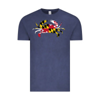 Vintage Denim Maryland Crab State Pride Flag Vintage Tee - maiPhamDesign
