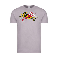 Vintage Zinc Maryland Crab State Pride Flag Vintage Tee - maiPhamDesign