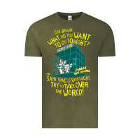 Vintage Olive Pinky and the Brain The World Vintage Tee - maiPhamDesign