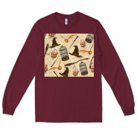 Burgundy wizard items Long Sleeve Tee - TumblerDesignByShophia