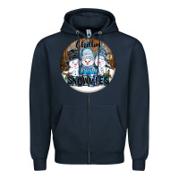 Navy Chillin With My Snowmies Zipper Hoodie - FaDigitalArtStudio
