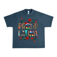 Midnight Navy Proud Latina Urban Heavy Tee - texasbilliewilder
