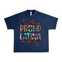 Navy Proud Latina Urban Heavy Tee - texasbilliewilder