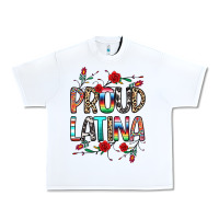 White Proud Latina Urban Heavy Tee - texasbilliewilder