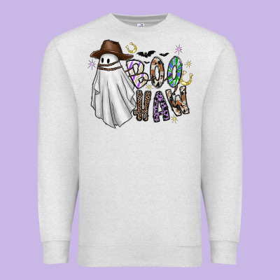 Boo Haw Premium Sweatshirt Designed By Cowhidedigitalart