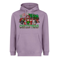 Lavender merry christmas  truck Heavyweight Hoodie - CowhideDigitalArt