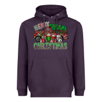 Plum merry christmas  truck Heavyweight Hoodie - CowhideDigitalArt