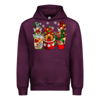 Mauve Wine Christmas coffee gnome Urban Hoodie - BarkalooDesign