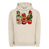 Pigment French Oak Christmas coffee gnome Urban Hoodie - BarkalooDesign