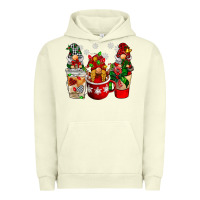 Pigment Pistachio Christmas coffee gnome Urban Hoodie - BarkalooDesign