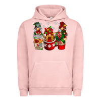 Pigment Salmon Christmas coffee gnome Urban Hoodie - BarkalooDesign