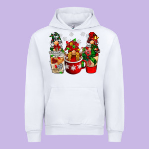 Christmas Coffee Gnome Urban Hoodie Designed By Barkaloodesign