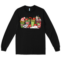 Black Cow and strawberry coffee cups Long Sleeve Tee - HowdyJamesFarm