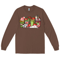 Chestnut Cow and strawberry coffee cups Long Sleeve Tee - HowdyJamesFarm