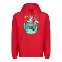 Red LGBTQ Unicorn And Narwhal Mug Premium Hoodie - BundleAndBundleShop