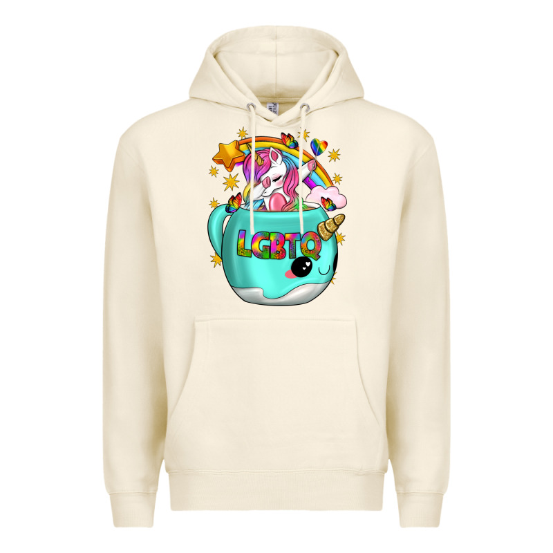 Lgbtq Unicorn And Narwhal Mug Premium Hoodie by BundleAndBundleShop | Teevron