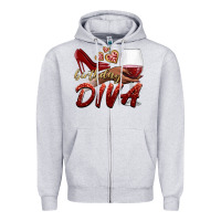 Heather Grey birthday diva Zipper Hoodie - BundleAndBundleShop
