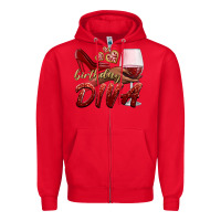 Red birthday diva Zipper Hoodie - BundleAndBundleShop