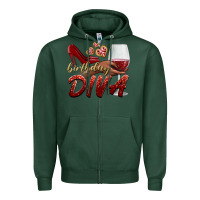 Sports Green birthday diva Zipper Hoodie - BundleAndBundleShop