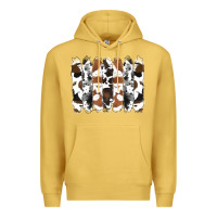 Antique Gold cowhide brushstrokes Premium Hoodie - RanaPortraitStore