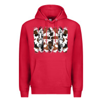 Cardinal cowhide brushstrokes Premium Hoodie - RanaPortraitStore