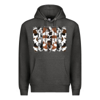 Charcoal Heather cowhide brushstrokes Premium Hoodie - RanaPortraitStore