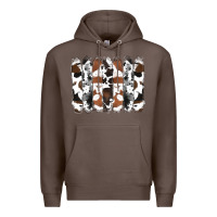 Coffee cowhide brushstrokes Premium Hoodie - RanaPortraitStore
