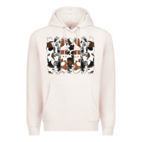 Pale Pink cowhide brushstrokes Premium Hoodie - RanaPortraitStore