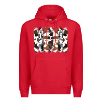 Red cowhide brushstrokes Premium Hoodie - RanaPortraitStore