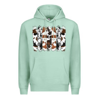 Seafoam cowhide brushstrokes Premium Hoodie - RanaPortraitStore