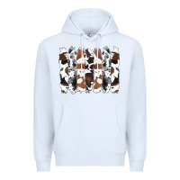 White cowhide brushstrokes Premium Hoodie - RanaPortraitStore