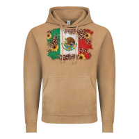 Vintage Camel Mexican Flag with Leopard Vintage Hoodie - texasbilliewilder