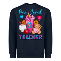 One Loved Teacher Valentines Day Cold Drink Frappe Heavyweight Sweatshirt | Teevron