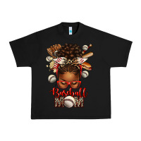 Black Baseball Mom Afro Messy Bun Urban Heavy Tee - texasbilliewilder