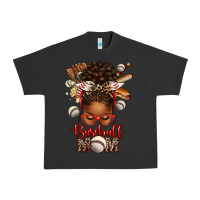 Pigment Black Baseball Mom Afro Messy Bun Urban Heavy Tee - texasbilliewilder