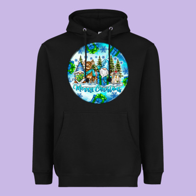 Merry Christmas Heavyweight Hoodie Designed By Cowhidedigitalart