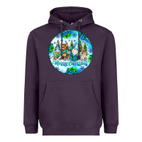 Plum merry christmas Heavyweight Hoodie - CowhideDigitalArt