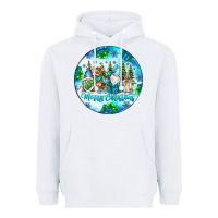 White merry christmas Heavyweight Hoodie - CowhideDigitalArt