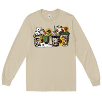 Mushroom Cowhide coffee cups Long Sleeve Tee - HowdyJamesFarm