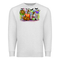 Oatmeal Heather halloween Premium Sweatshirt - CowhideDigitalArt