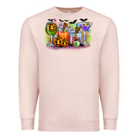 Pale Pink halloween Premium Sweatshirt - CowhideDigitalArt