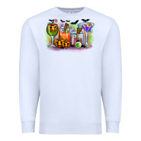 White halloween Premium Sweatshirt - CowhideDigitalArt