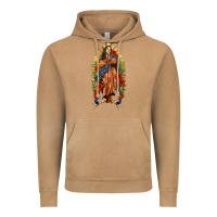 Vintage Camel Lady of Guadalupe with Roses Vintage Hoodie - texasbilliewilder
